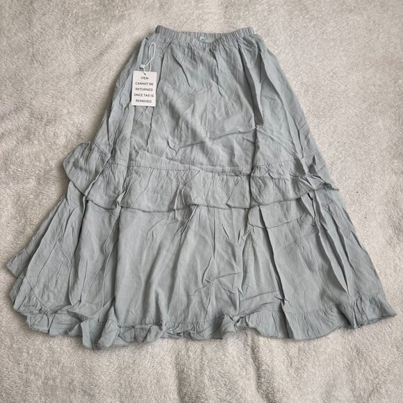 Joyfolie Alizee Light Blue High-Low Ruffle Maxi Skirt Size 7 girls new - Picture 8 of 10